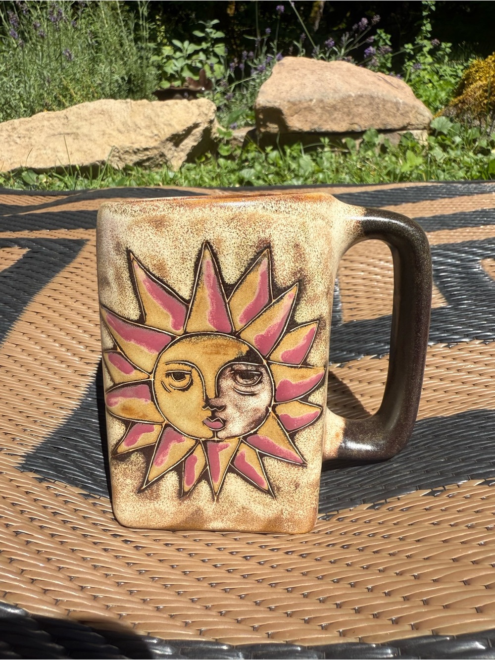 Mara Stoneware Sun & Moon Square Mug